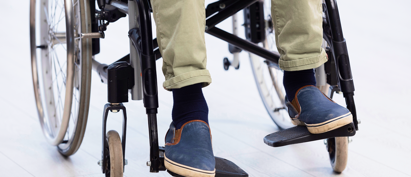 Man on wheel chair
