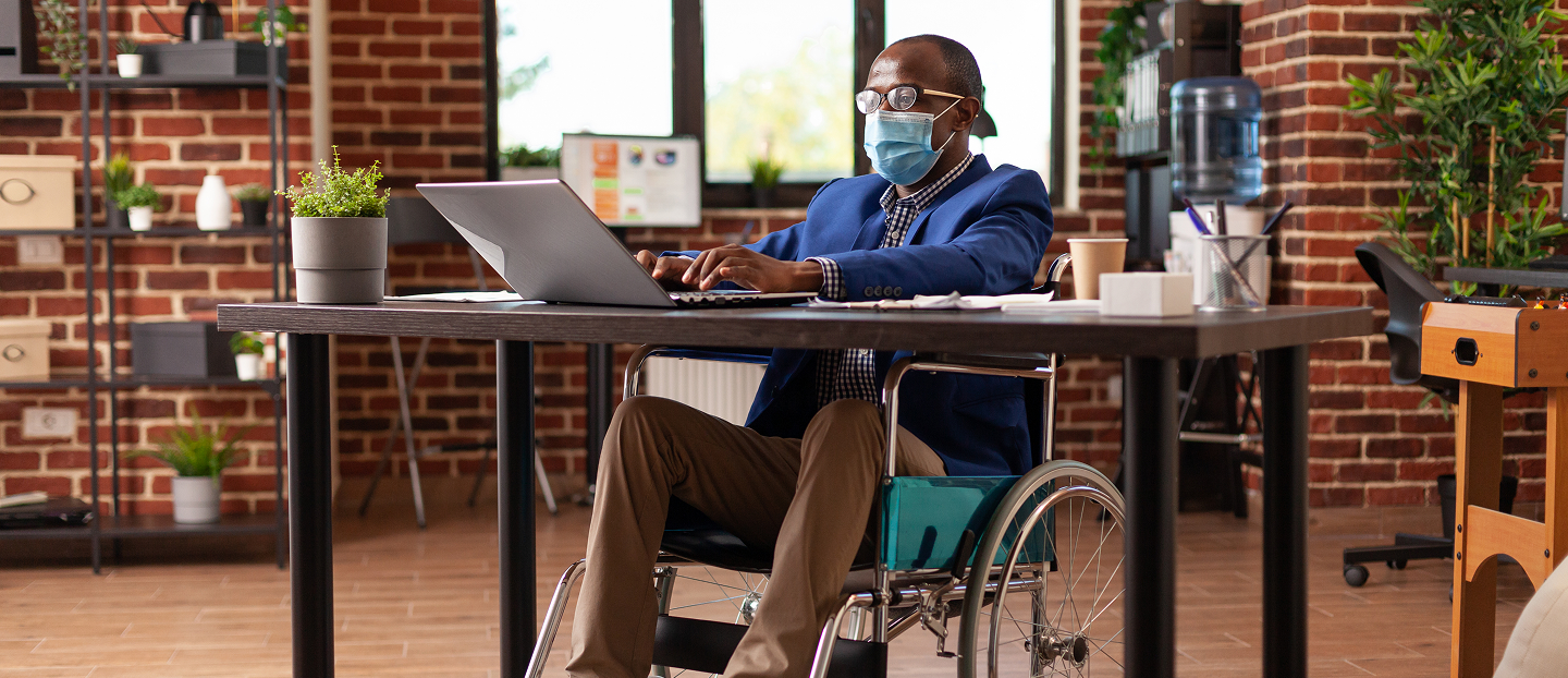 Man on wheel chair